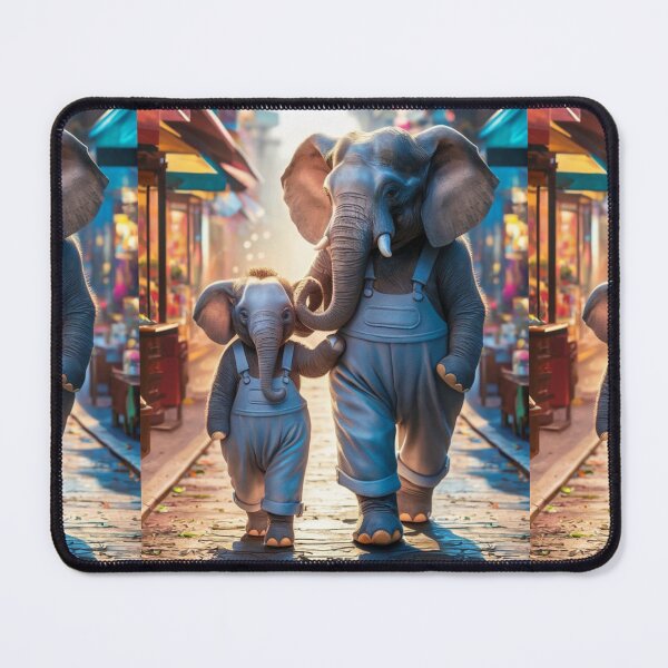 Item preview, Elephant Portrait. elephant person, walking down the street designed and sold by ElephantVibes.