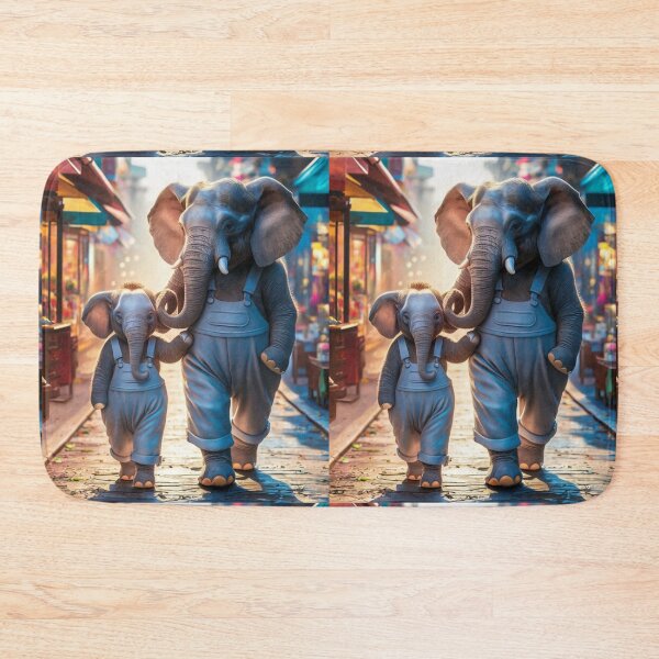 Item preview, Elephant Portrait. elephant person, walking down the street designed and sold by ElephantVibes.