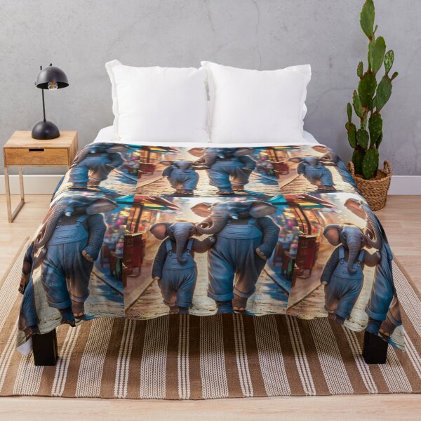 Item preview, Elephant Portrait. elephant person, walking down the street designed and sold by ElephantVibes.