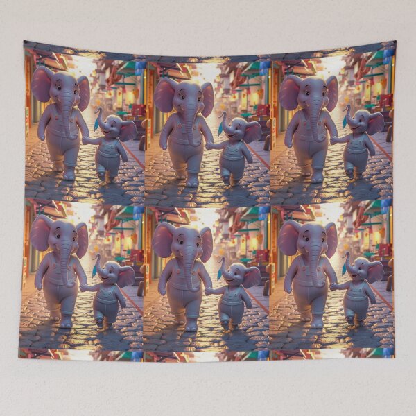 Item preview, Elephant Portrait. elephant person, walking down the street designed and sold by ElephantVibes.