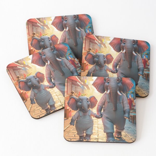 Item preview, Elephant Portrait. elephant person, walking down the street designed and sold by ElephantVibes.