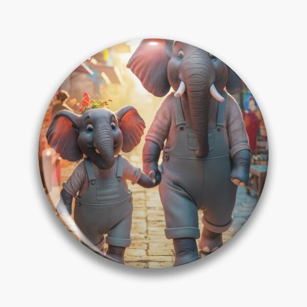 Item preview, Elephant Portrait. elephant person, walking down the street designed and sold by ElephantVibes.