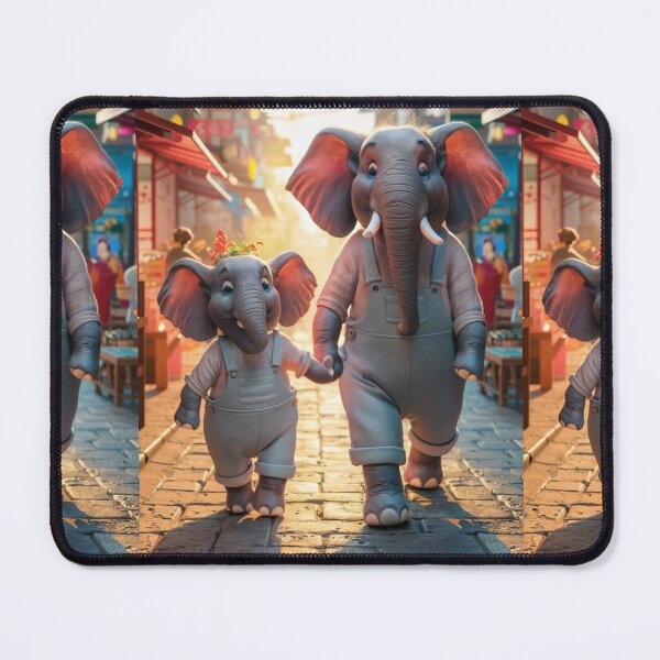 Item preview, Elephant Portrait. elephant person, walking down the street designed and sold by ElephantVibes.