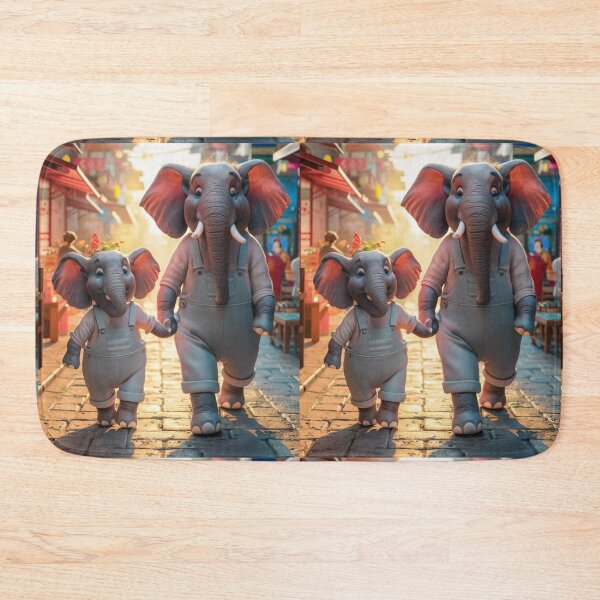 Item preview, Elephant Portrait. elephant person, walking down the street designed and sold by ElephantVibes.