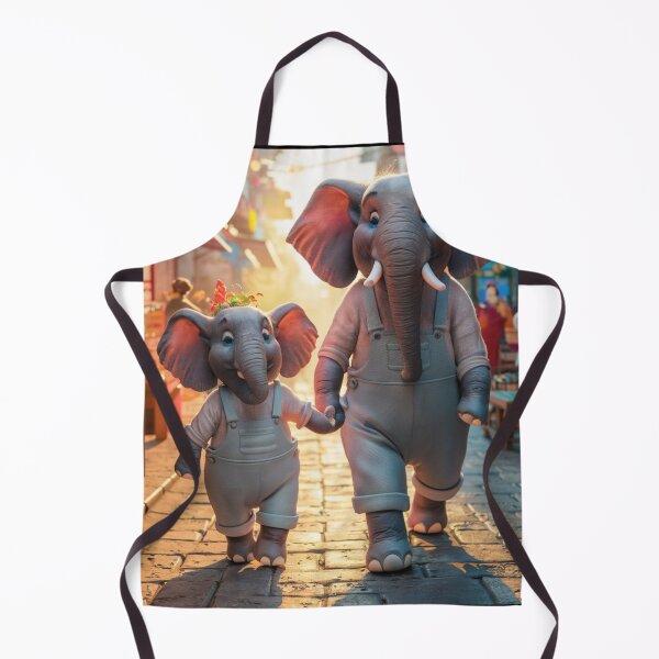 Item preview, Elephant Portrait. elephant person, walking down the street designed and sold by ElephantVibes.
