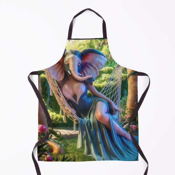 Item preview, Elephant Portrait. elephant person, sexy elephant lady designed and sold by ElephantVibes.
