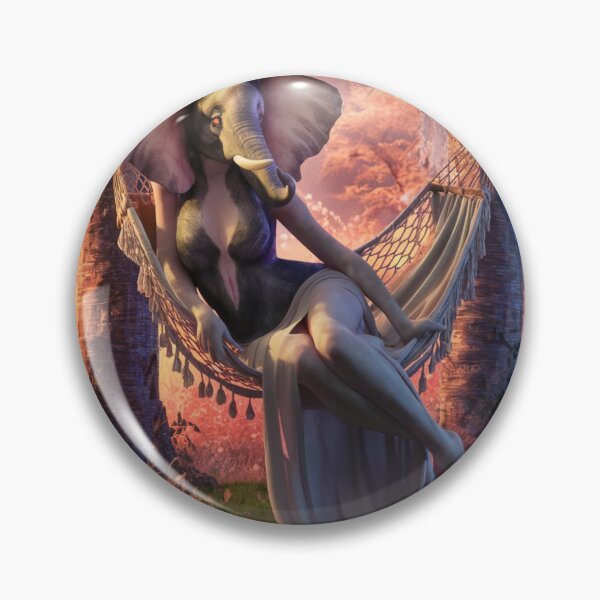 Item preview, Elephant Portrait. elephant person, sexy elephant lady designed and sold by ElephantVibes.