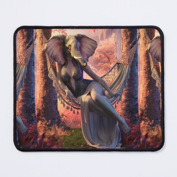Item preview, Elephant Portrait. elephant person, sexy elephant lady designed and sold by ElephantVibes.