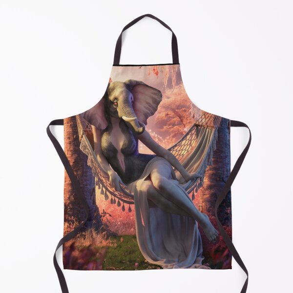 Item preview, Elephant Portrait. elephant person, sexy elephant lady designed and sold by ElephantVibes.
