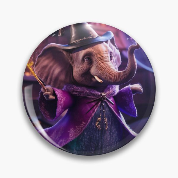 Item preview, Elephant Portrait. whimsical wizard designed and sold by ElephantVibes.