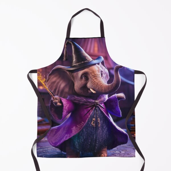 Item preview, Elephant Portrait. whimsical wizard designed and sold by ElephantVibes.