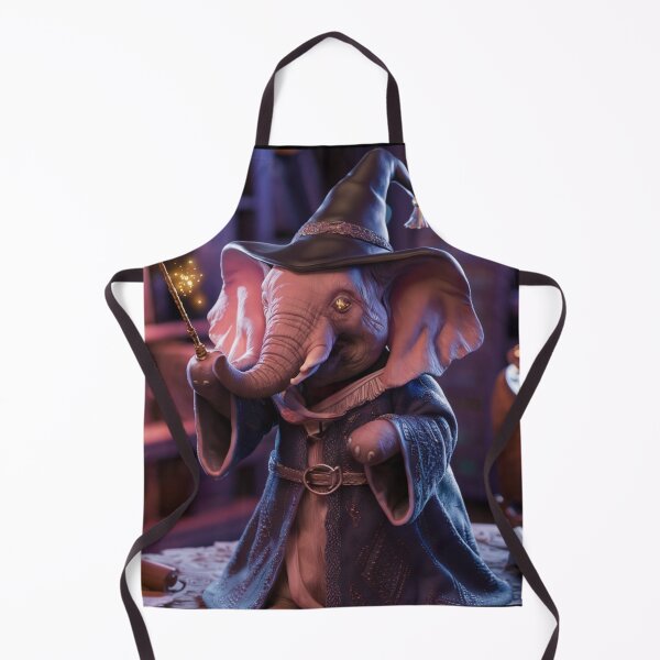 Item preview, Elephant Portrait. whimsical wizard designed and sold by ElephantVibes.