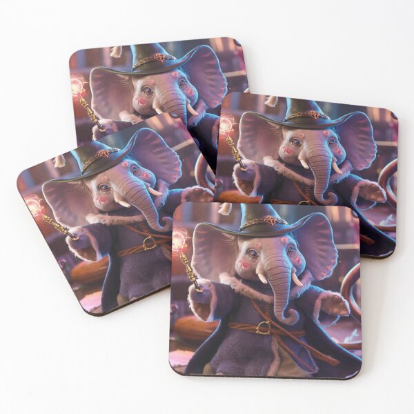 Item preview, Elephant Portrait. whimsical wizard designed and sold by ElephantVibes.