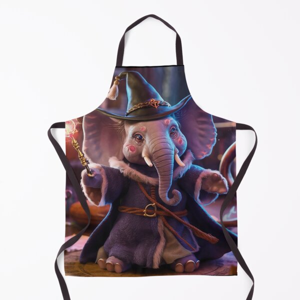Item preview, Elephant Portrait. whimsical wizard designed and sold by ElephantVibes.