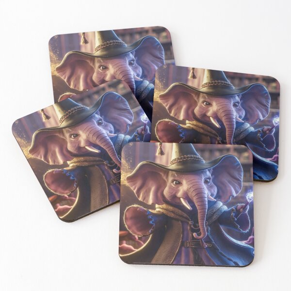 Item preview, Elephant Portrait. whimsical wizard designed and sold by ElephantVibes.
