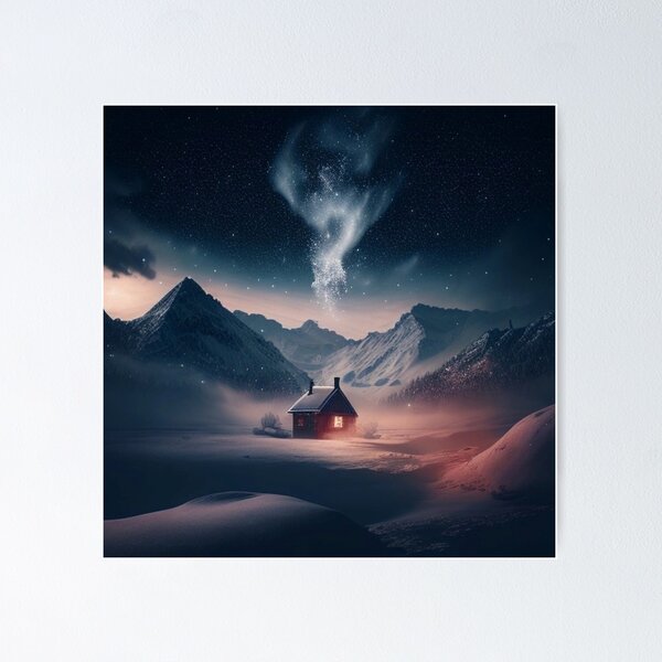 Item preview, Cosmic Whirl above the Alpine Refuge designed and sold by dreamboundarts.