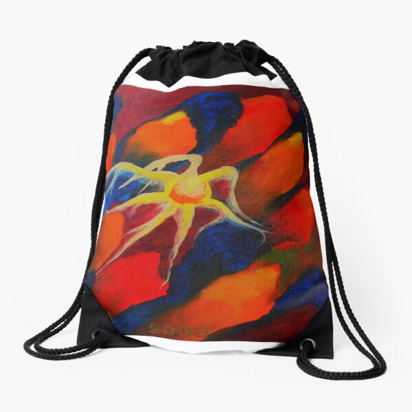 Oil Painting - Upstream, Abstract 2008 Drawstring Bag