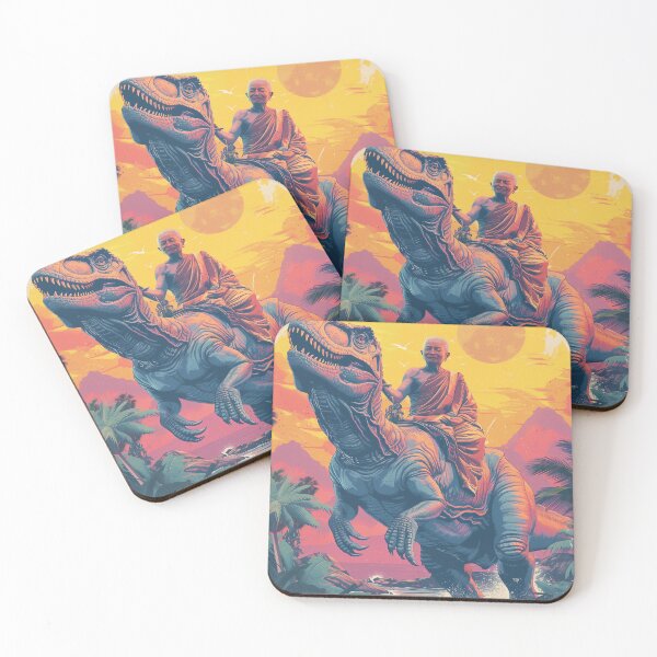 Item preview, budhha riding dinosaur Tyrannosaurus  designed and sold by Rockwpapart.