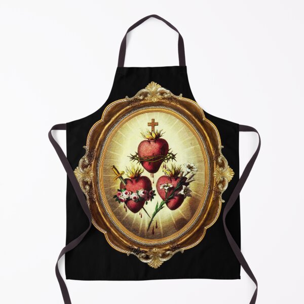 Item preview, Photo of the Three Sacred Hearts in a frame by Pratos Celestes designed and sold by Crux Fidelis.