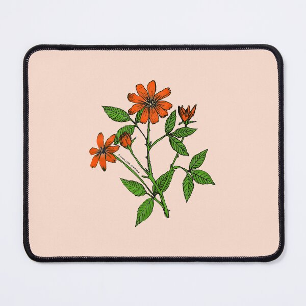 Item preview, Orange Pompon Rose Bloom Single 1-7 Petals Almost Flat designed and sold by Rachael Taylor.