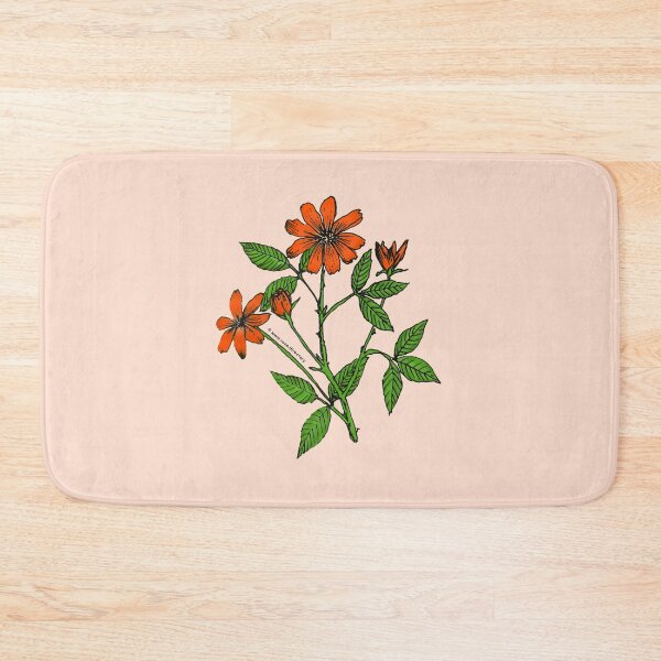 Item preview, Orange Pompon Rose Bloom Single 1-7 Petals Almost Flat designed and sold by Rachael Taylor.