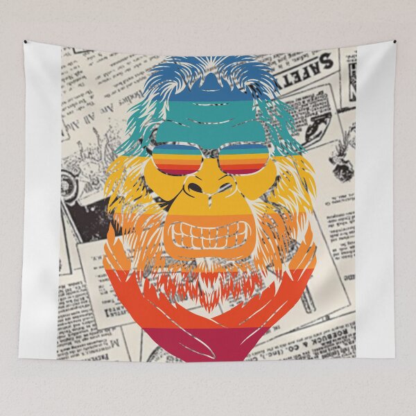 Item preview, Monkey t-shirts, nature t-shirts, cute wild animal t-shirts, vintage style t-shirts. ,newspaper designed and sold by BeYourself1993.