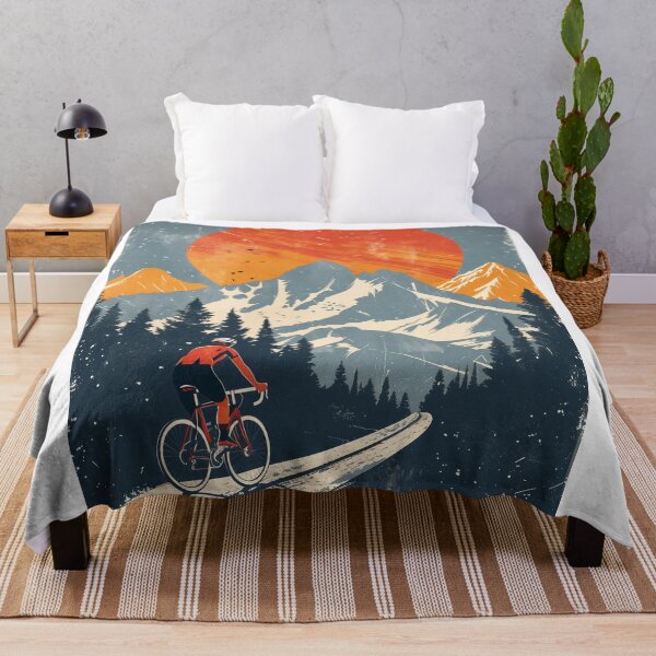 Item preview, cycling in mountain sunset designed and sold by Rockwpapart.