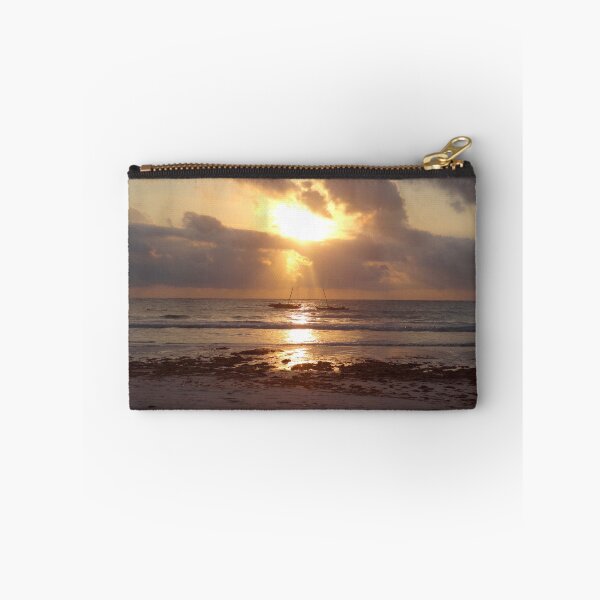 Item preview, the sunrise between two wooden dhows designed and sold by exploramum.