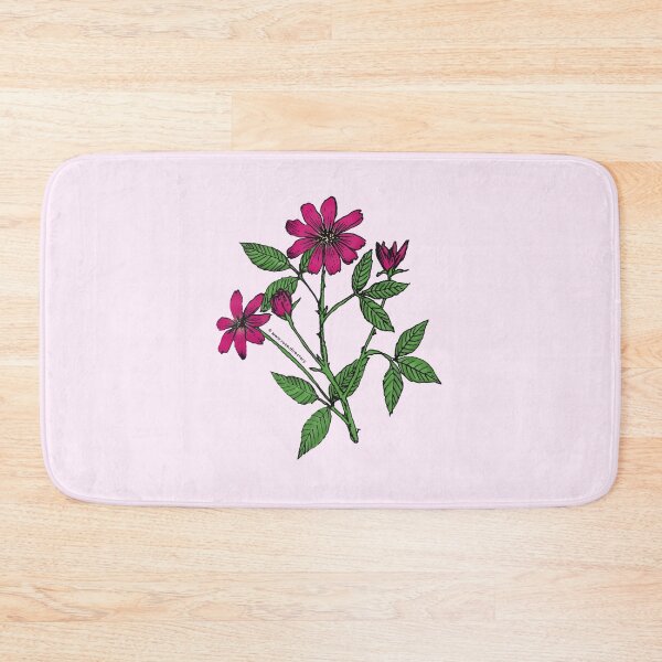 Item preview, Deep Pink Pompon Rose Bloom Single 1-7 Petals Almost Flat designed and sold by Rachael Taylor.