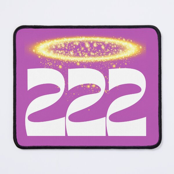 Item preview, Angel number 222 - white numbers with a gold halo designed and sold by PrettyPinkSkies.