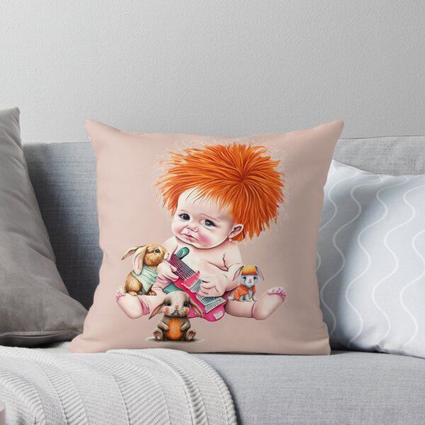 Item preview, Redhead baby with guitar and rabbits designed and sold by Artbellachi.