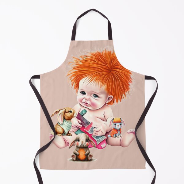 Item preview, Redhead baby with guitar and rabbits designed and sold by Artbellachi.