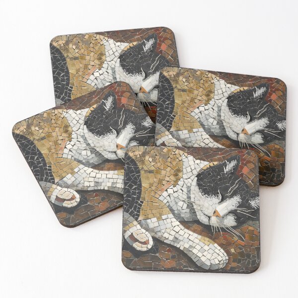 Item preview, Adorable cat mosaic print designed and sold by dcrc.