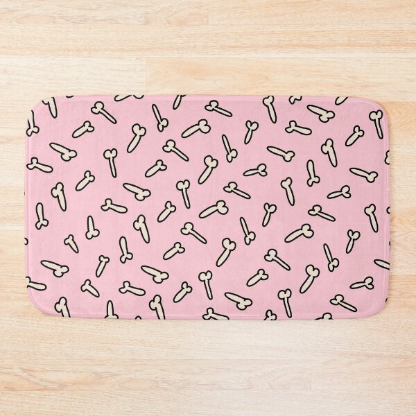 Item preview, SIMPLE PENIS DOODLES PATTERN PINK designed and sold by aydapadi.