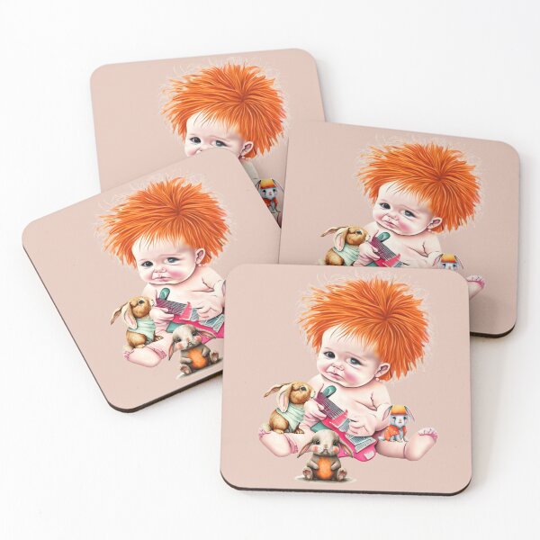 Item preview, Redhead baby with guitar and rabbits designed and sold by Artbellachi.