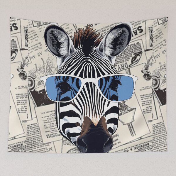 Item preview, Zebra t-shirts, nature pattern t-shirts, cute wild animal pattern t-shirts, vintage style t-shirts. ,newspaper designed and sold by BeYourself1993.