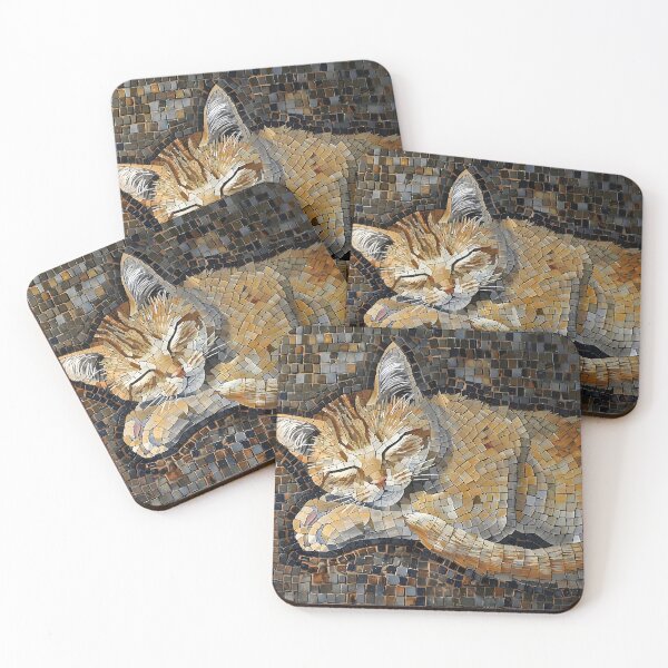 Item preview, adorable cat mosaic print designed and sold by dcrc.