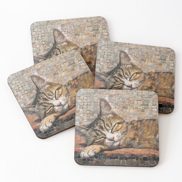 Item preview, adorable cat mosaic print designed and sold by dcrc.