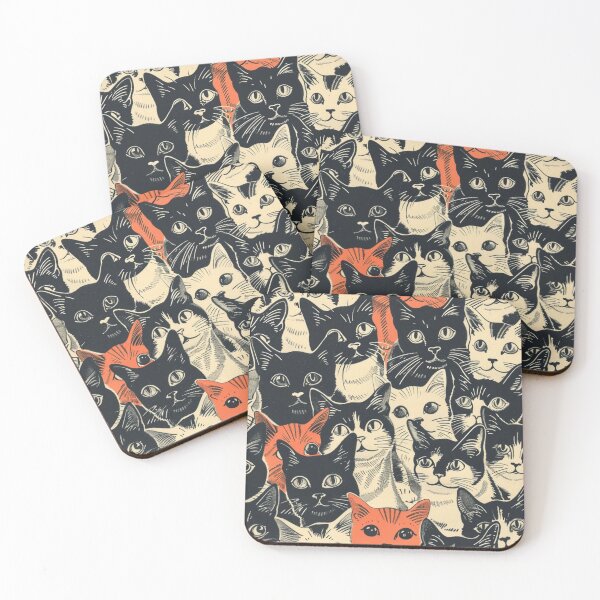 Item preview, Adorable Vintage Art Cute Cats Kittens Retro Pattern designed and sold by LVTFCOarts.