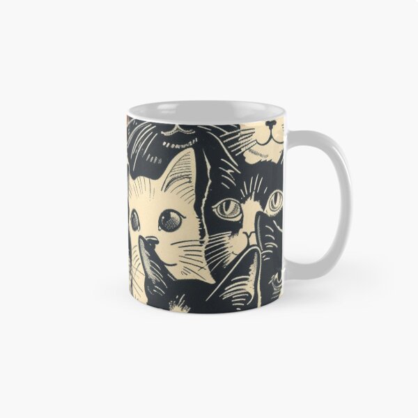 Artikelvorschau, Entzückende Vintage Kunst süße Katzen Kätzchen Retro Muster entworfen und verkauft von LVTFCOarts.