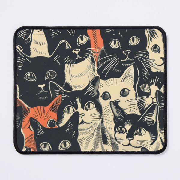 Item preview, Adorable Vintage Art Cute Cats Kittens Retro Pattern designed and sold by LVTFCOarts.