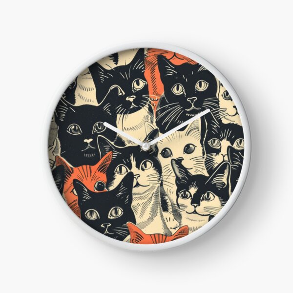 Item preview, Adorable Vintage Art Cute Cats Kittens Retro Pattern designed and sold by LVTFCOarts.
