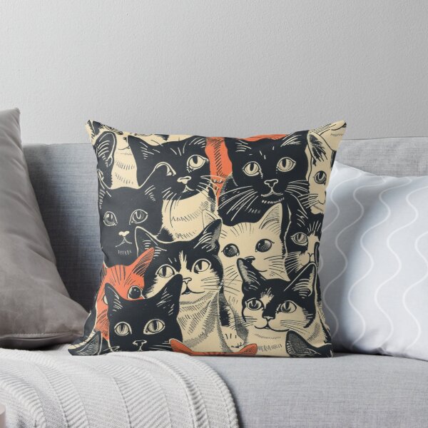Item preview, Adorable Vintage Art Cute Cats Kittens Retro Pattern designed and sold by LVTFCOarts.