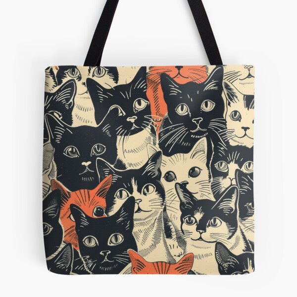 Item preview, Adorable Vintage Art Cute Cats Kittens Retro Pattern designed and sold by LVTFCOarts.