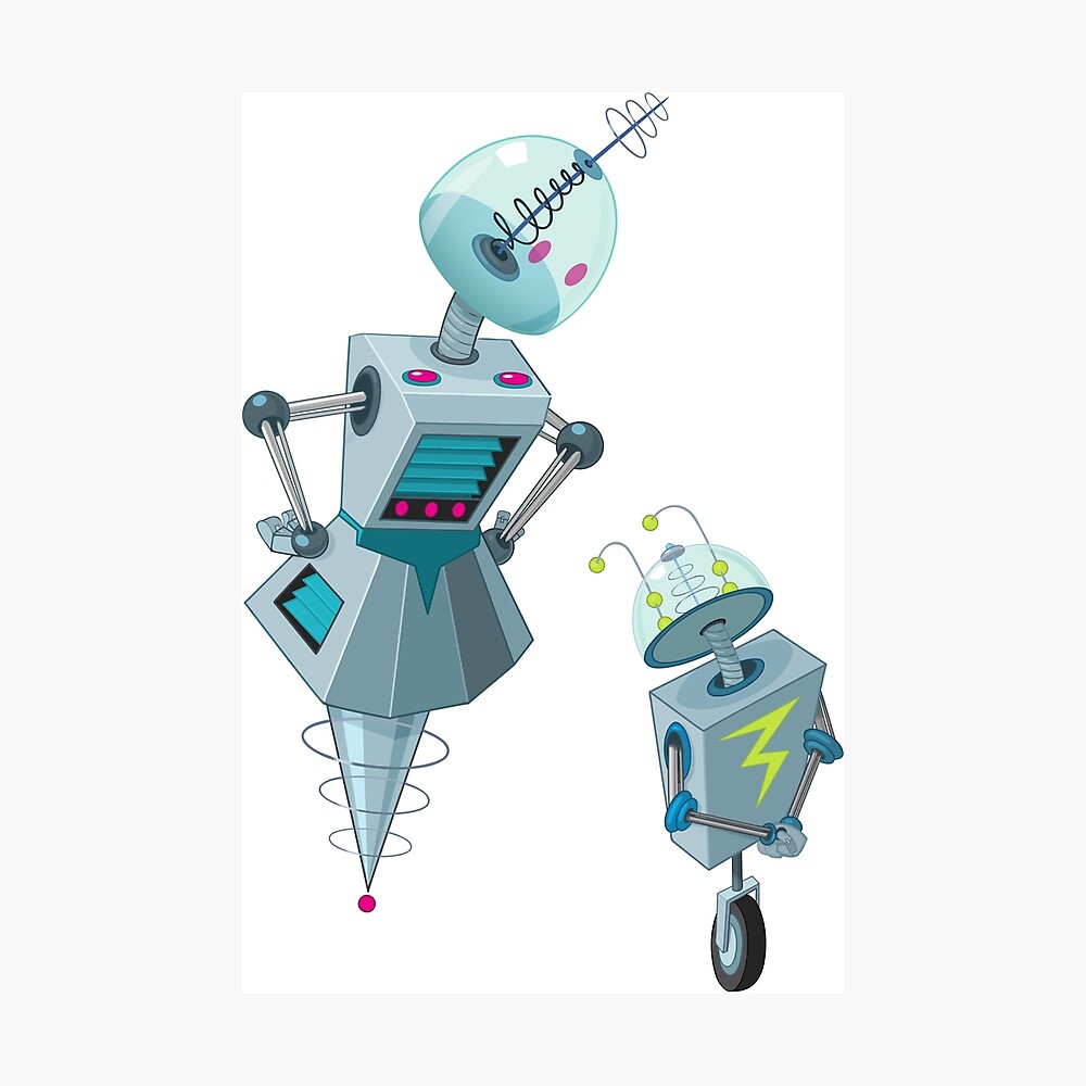 uhyre Hollow Armstrong Robot. Bad Robot. Robot Mom and child." Poster for Sale by 1111artist |  Redbubble