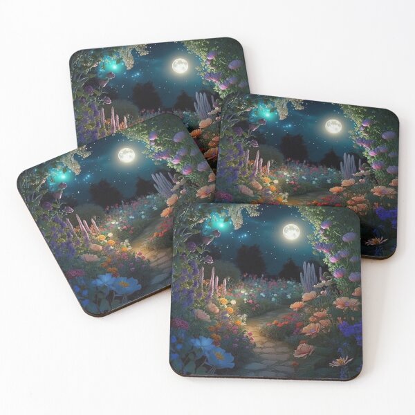 Item preview, Lunar Blossoms on the Enchanted Trail designed and sold by dreamboundarts.