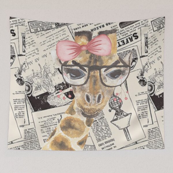 Item preview, Giraffe t-shirts, nature t-shirts, cute wild animal t-shirts, vintage style t-shirts. ,newspaper designed and sold by BeYourself1993.