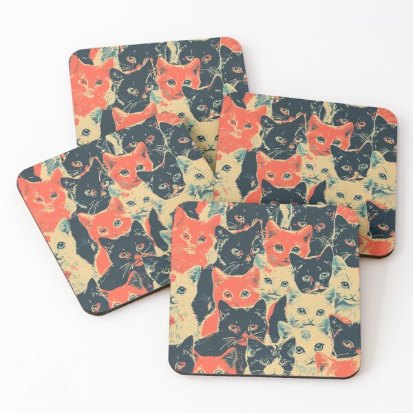 Item preview, Vintage Art Cute Cat Kittens Pattern Graphic Adorable designed and sold by LVTFCOarts.