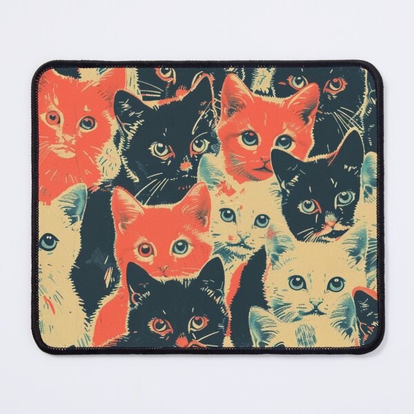 Item preview, Vintage Art Cute Cat Kittens Pattern Graphic Adorable designed and sold by LVTFCOarts.