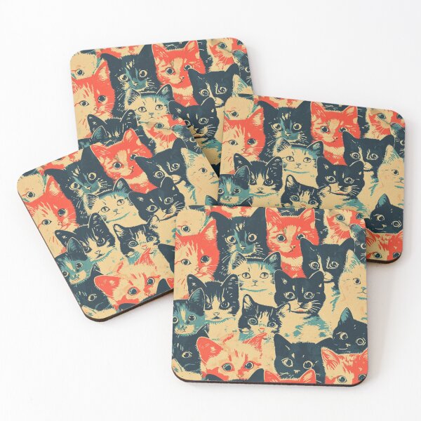 Item preview, Vintage Graphic Art Cute Cat Kittens Pattern Adorable designed and sold by LVTFCOarts.